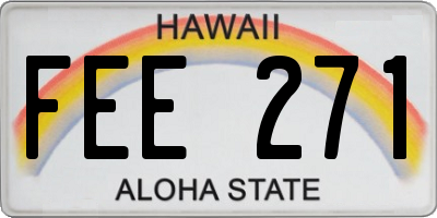 HI license plate FEE271