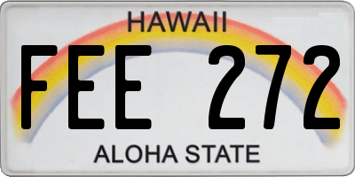 HI license plate FEE272