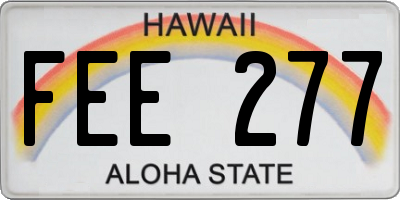 HI license plate FEE277