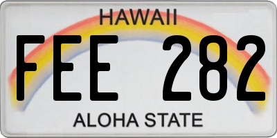 HI license plate FEE282