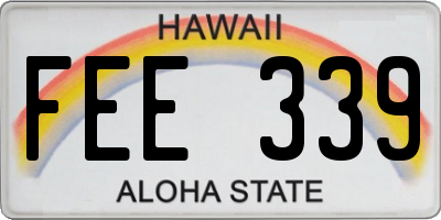 HI license plate FEE339