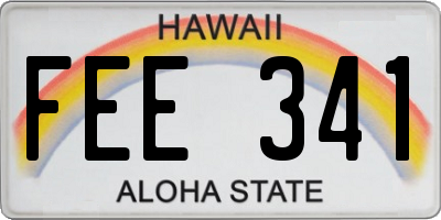 HI license plate FEE341