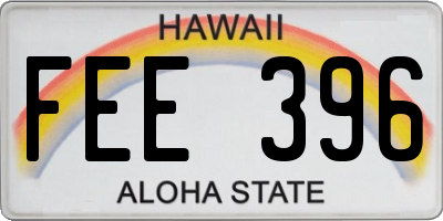 HI license plate FEE396