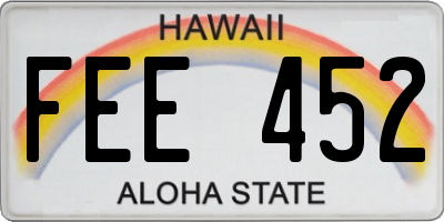 HI license plate FEE452