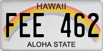 HI license plate FEE462