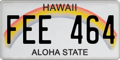 HI license plate FEE464