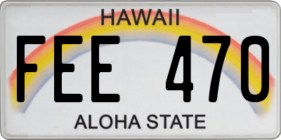 HI license plate FEE470