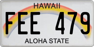 HI license plate FEE479
