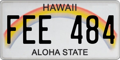 HI license plate FEE484