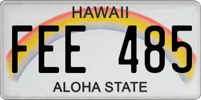 HI license plate FEE485
