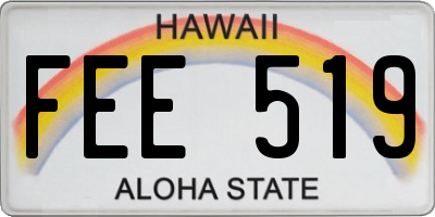 HI license plate FEE519