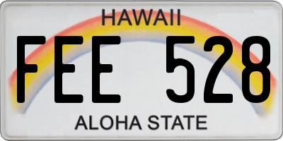 HI license plate FEE528