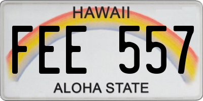 HI license plate FEE557