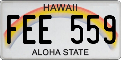 HI license plate FEE559