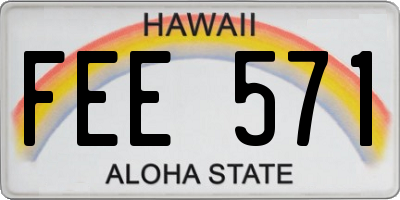 HI license plate FEE571