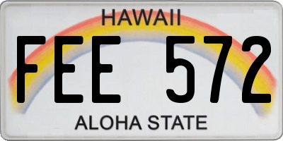 HI license plate FEE572