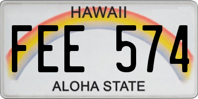 HI license plate FEE574