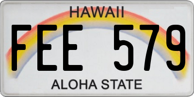 HI license plate FEE579