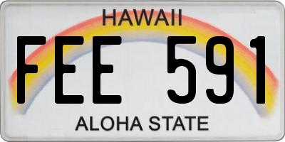 HI license plate FEE591