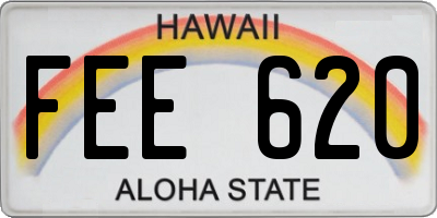 HI license plate FEE620