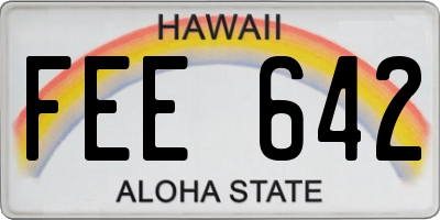 HI license plate FEE642