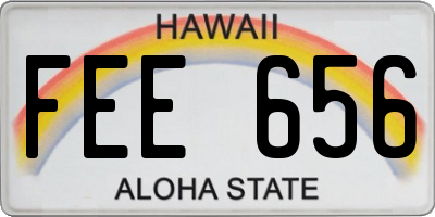 HI license plate FEE656