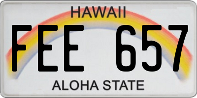 HI license plate FEE657