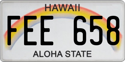HI license plate FEE658