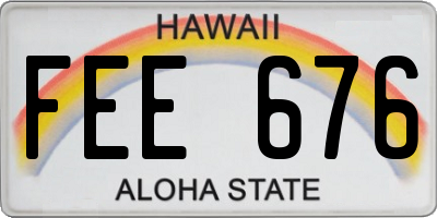 HI license plate FEE676