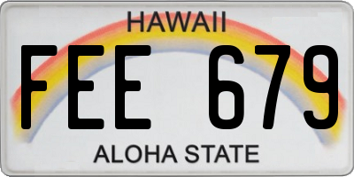 HI license plate FEE679