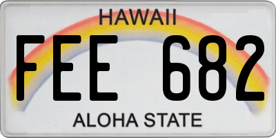 HI license plate FEE682