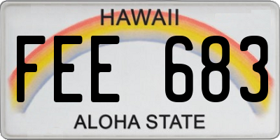 HI license plate FEE683