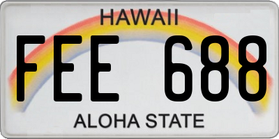 HI license plate FEE688