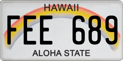 HI license plate FEE689
