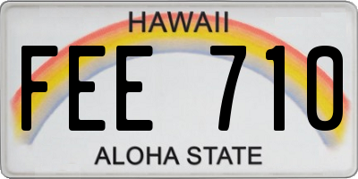 HI license plate FEE710