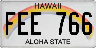 HI license plate FEE766