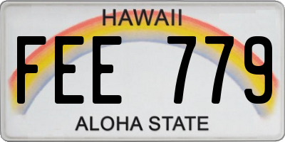 HI license plate FEE779