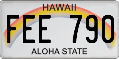 HI license plate FEE790