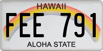 HI license plate FEE791