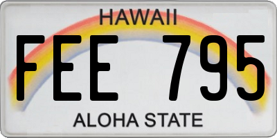 HI license plate FEE795