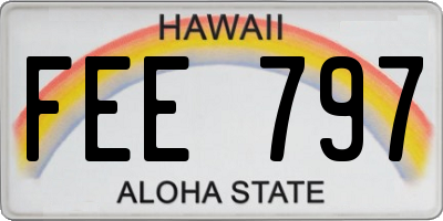 HI license plate FEE797