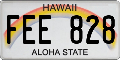 HI license plate FEE828