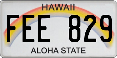 HI license plate FEE829