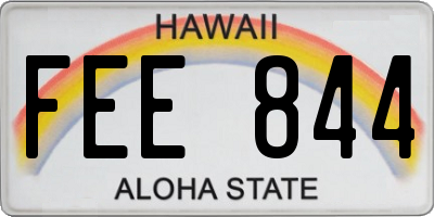 HI license plate FEE844