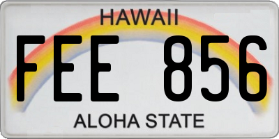 HI license plate FEE856