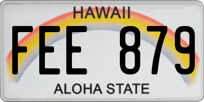 HI license plate FEE879