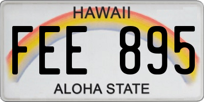HI license plate FEE895