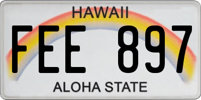 HI license plate FEE897