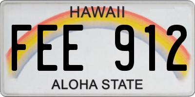 HI license plate FEE912