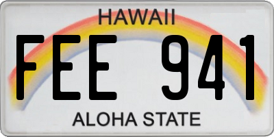 HI license plate FEE941